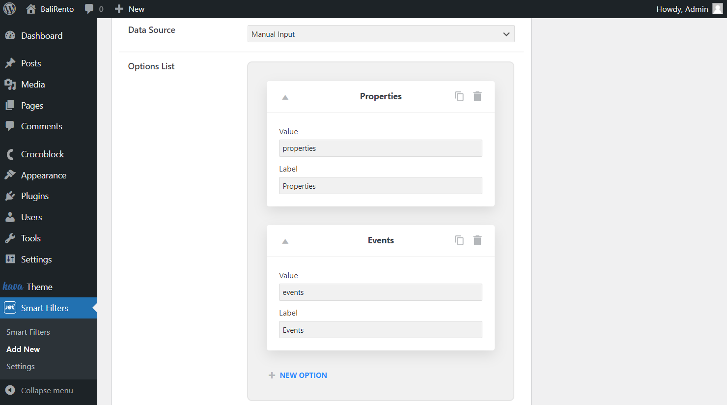 filter by post type options