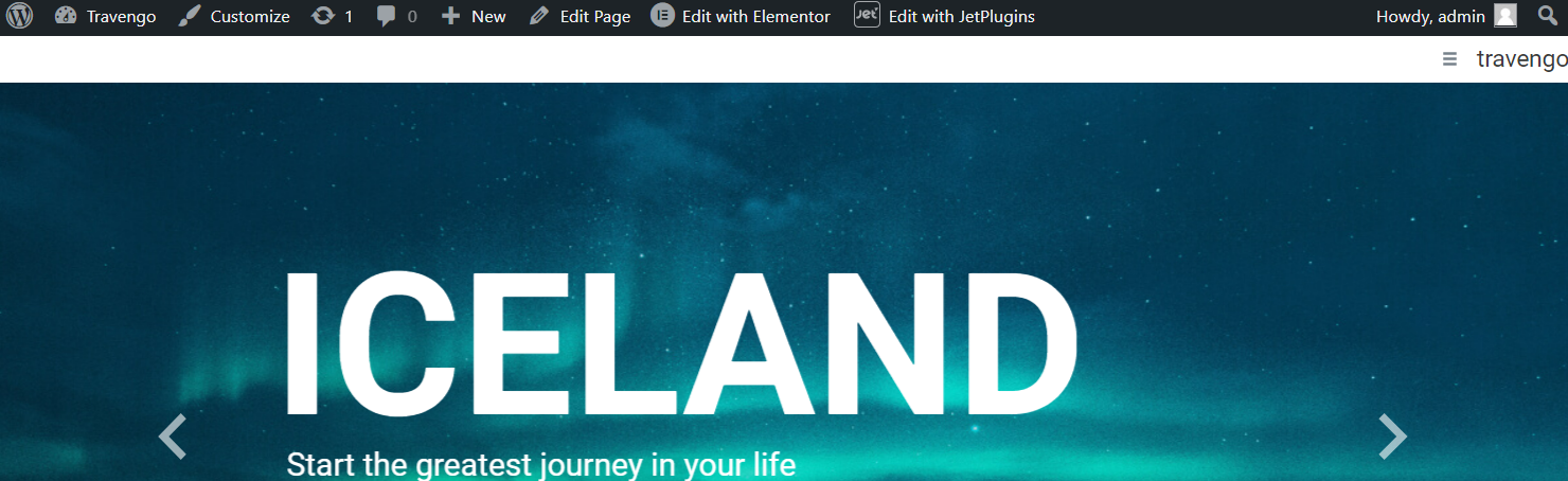 hamburger menu on the front end
