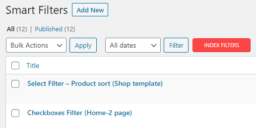 index filters button