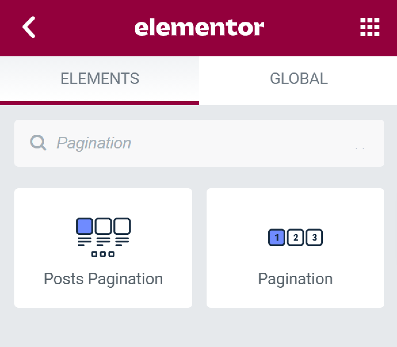pagination widget