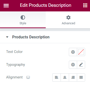 products description