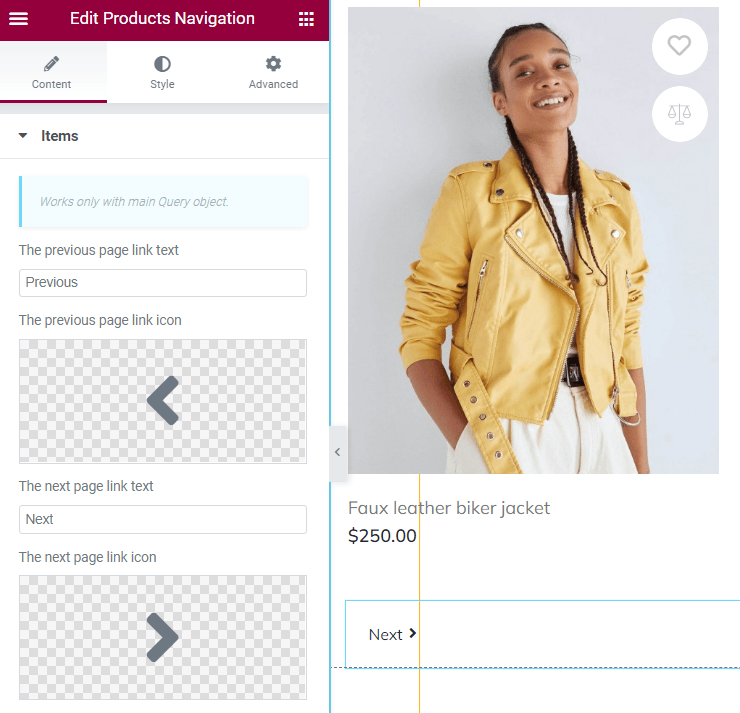 products navigation