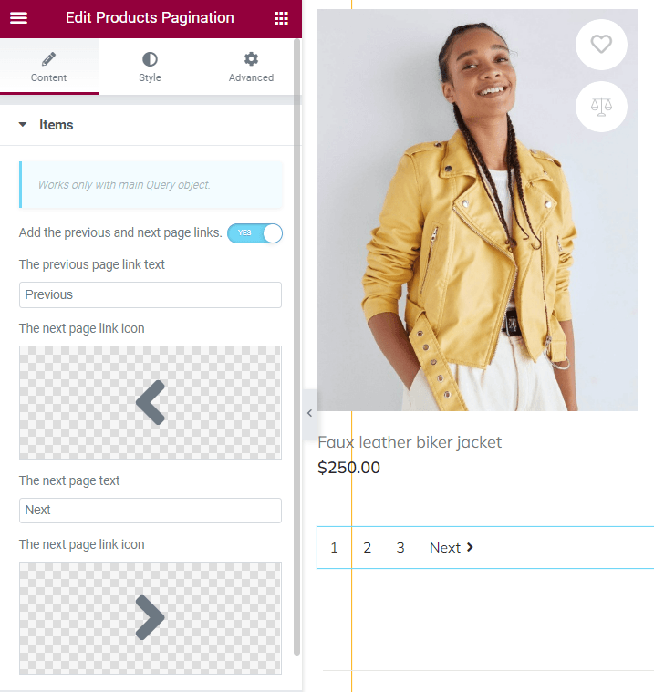 products pagination