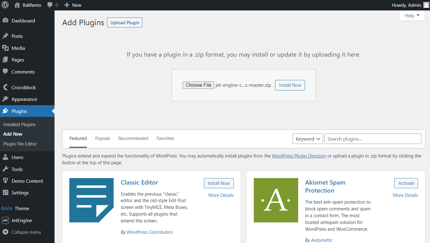 add plugins wordpress directory