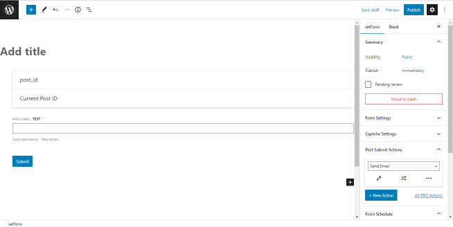 default jetformbuilder form