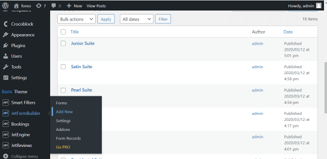 jetformbuilder settings