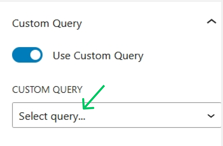 applying a custom query of query builder in listing grid block