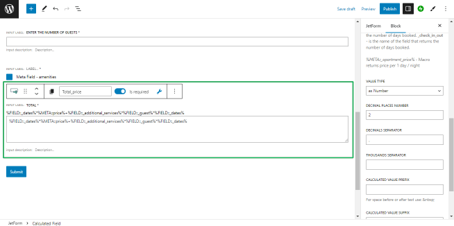 adding calculated fields