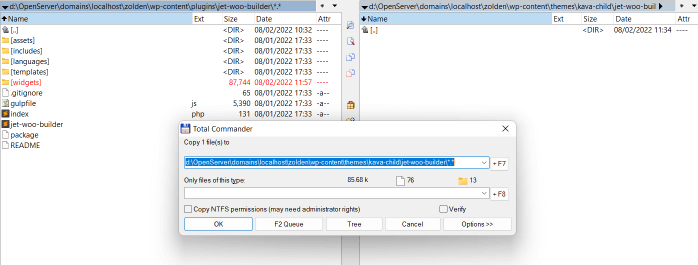 copy the widget folder