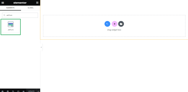 jetform widget for elementor
