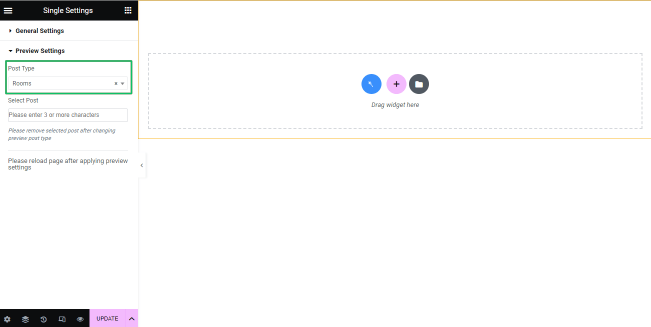 single page settings